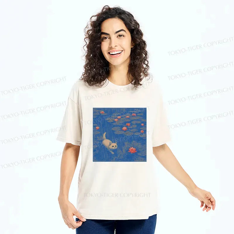 Japanese Vintage Washed T-Shirt for Casual Wear