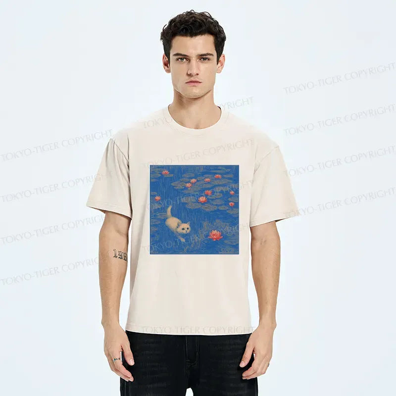 Japanese Vintage Washed T-Shirt for Casual Wear