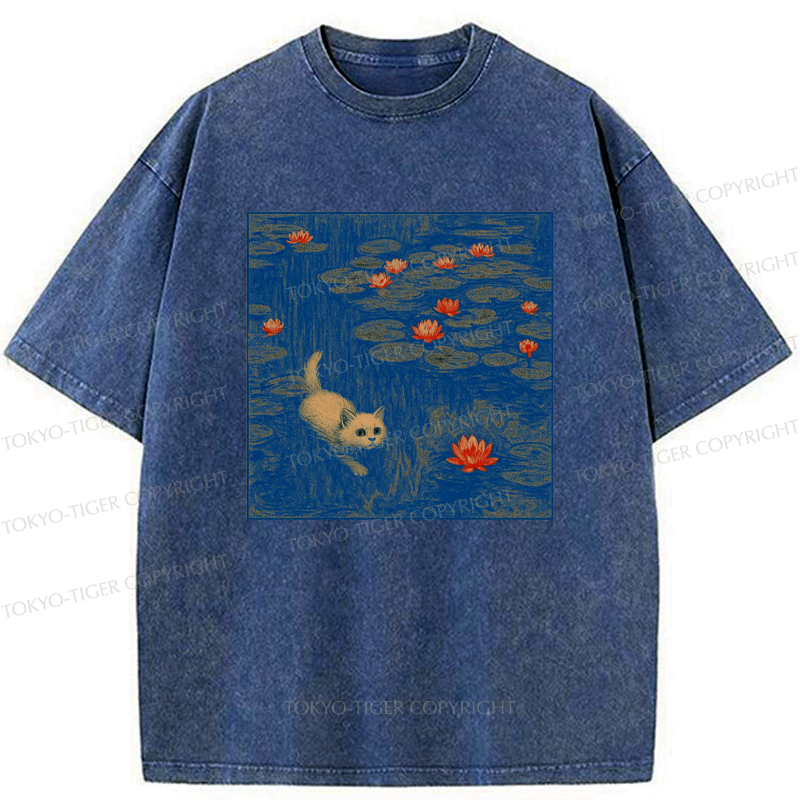Japanese Vintage Washed T-Shirt for Casual Wear