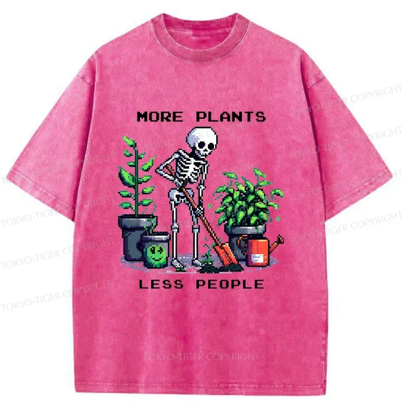 Kyoto-Lion Skeleton Planting Trees Washed T-Shirt
