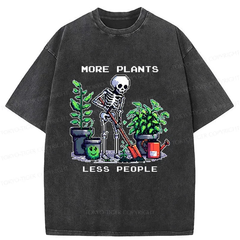 Kyoto-Lion Skeleton Planting Trees Washed T-Shirt