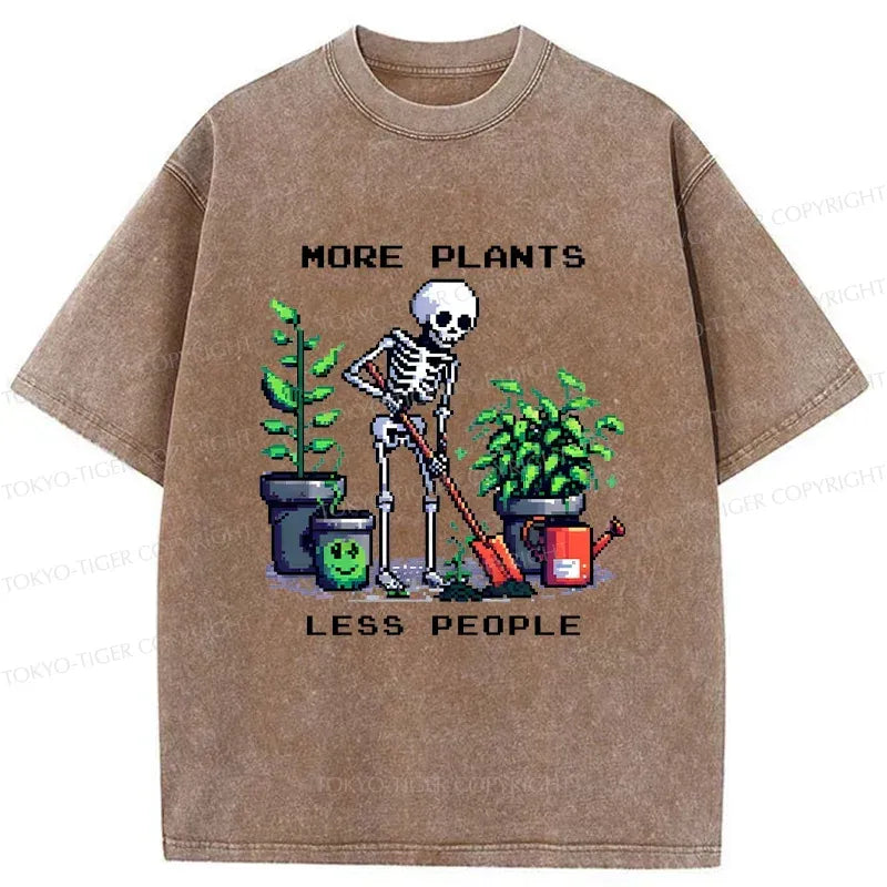Kyoto-Lion Skeleton Planting Trees Washed T-Shirt