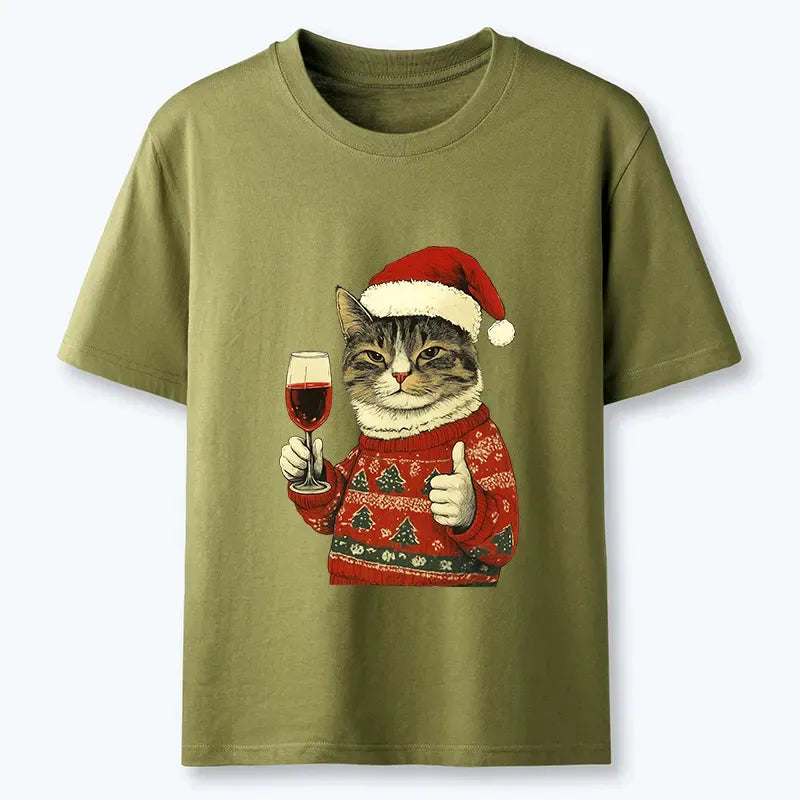 Kyoto-Lion Christmas Cat Likes Classic T-Shirt