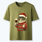 Kyoto-Lion Christmas Cat Likes Classic T-Shirt