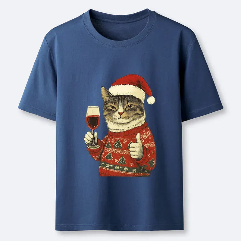 Kyoto-Lion Christmas Cat Likes Classic T-Shirt