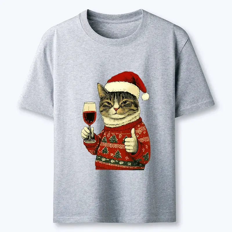 Kyoto-Lion Christmas Cat Likes Classic T-Shirt