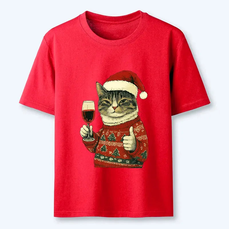 Kyoto-Lion Christmas Cat Likes Classic T-Shirt