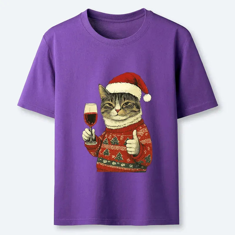 Kyoto-Lion Christmas Cat Likes Classic T-Shirt