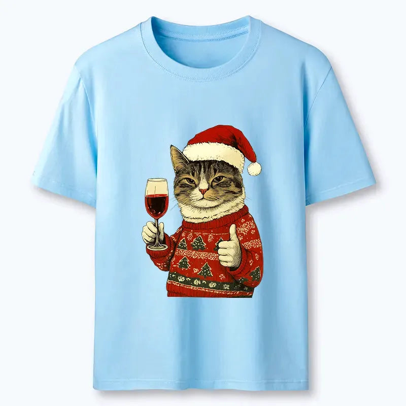 Kyoto-Lion Christmas Cat Likes Classic T-Shirt