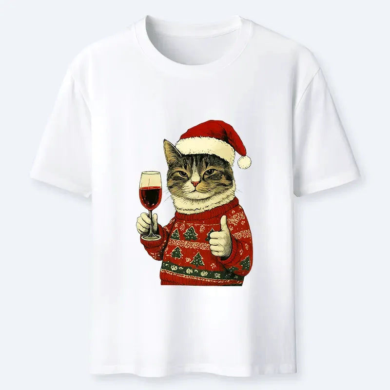 Kyoto-Lion Christmas Cat Likes Classic T-Shirt
