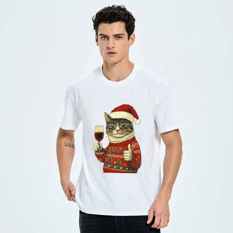 Kyoto-Lion Christmas Cat Likes Classic T-Shirt