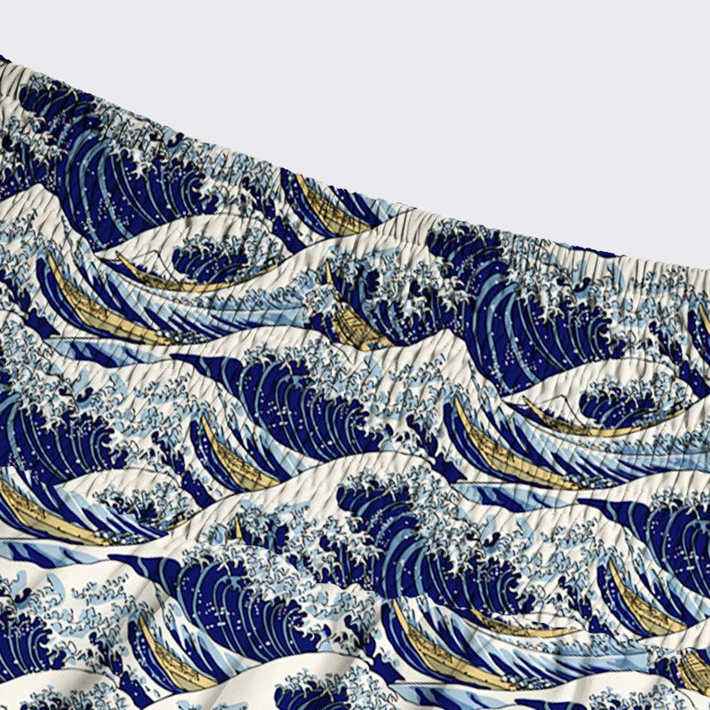 Japanese Ukiyo-e Print Skirt for Women