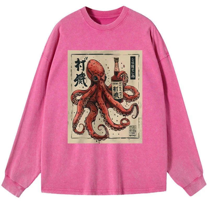 Vintage Ukiyo-e Sake T-Shirt for Streetwear
