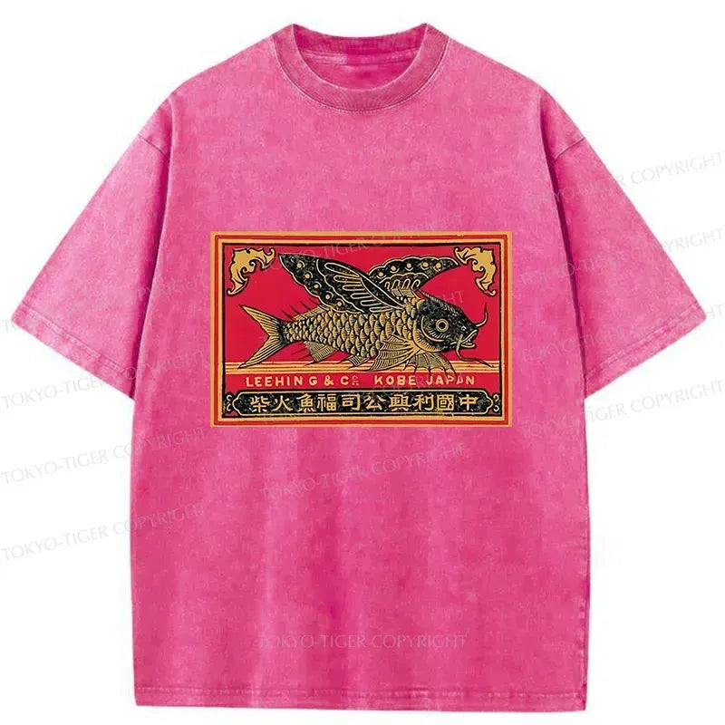 Kyoto-Lion Flying Fish Washed T-Shirt