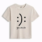 Kyoto-Lion Laugh Or Sad Women's Washed T-shirt