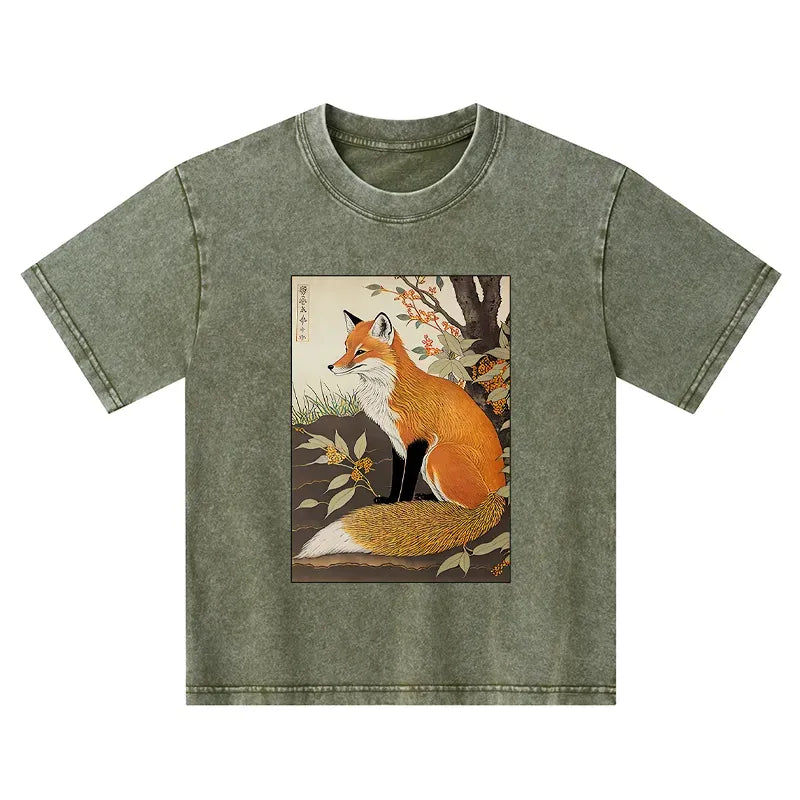 Japanese Washed T-Shirt for Kids Gift Idea