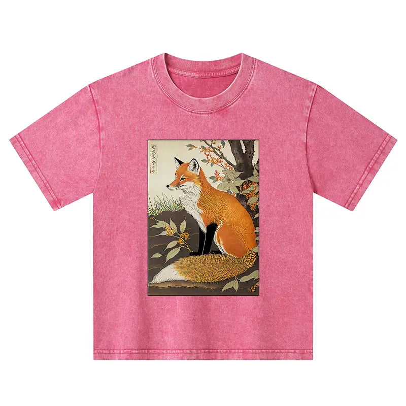 Japanese Washed T-Shirt for Kids Gift Idea