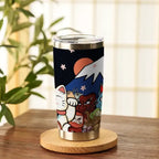 Japanese Woodblock Print Lucky Cat Tumbler