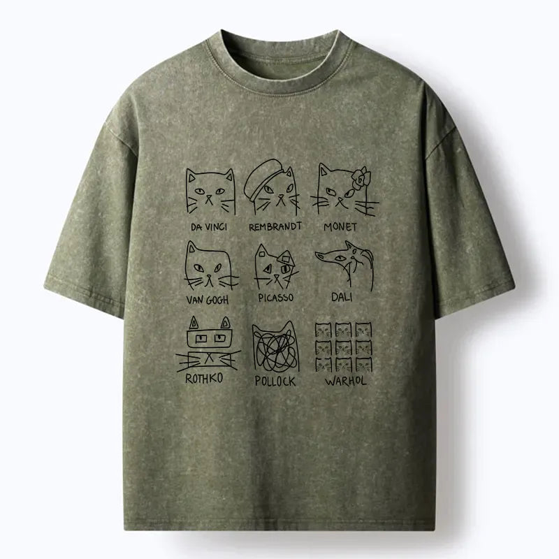 Vintage Ukiyo-e Cat Tee for Summer