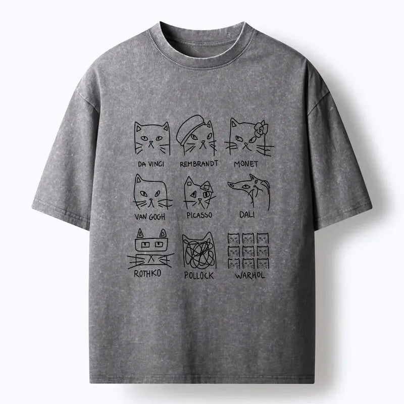Vintage Ukiyo-e Cat Tee for Summer