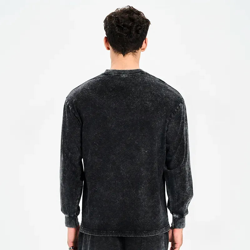 japanese washed long sleeve tee on sale
