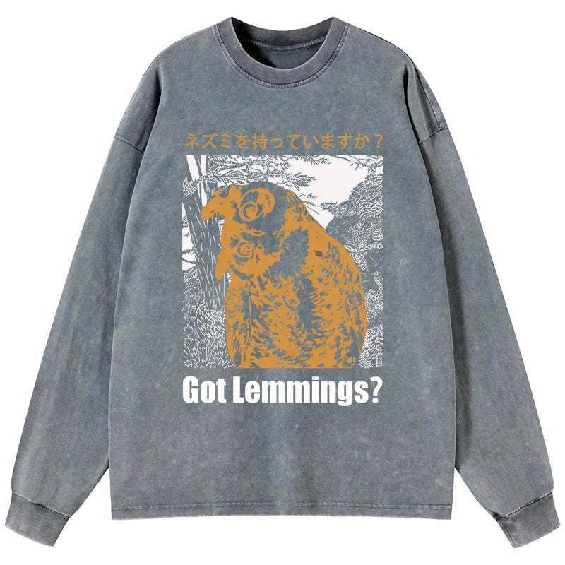 japanese washed long sleeve tee on sale
