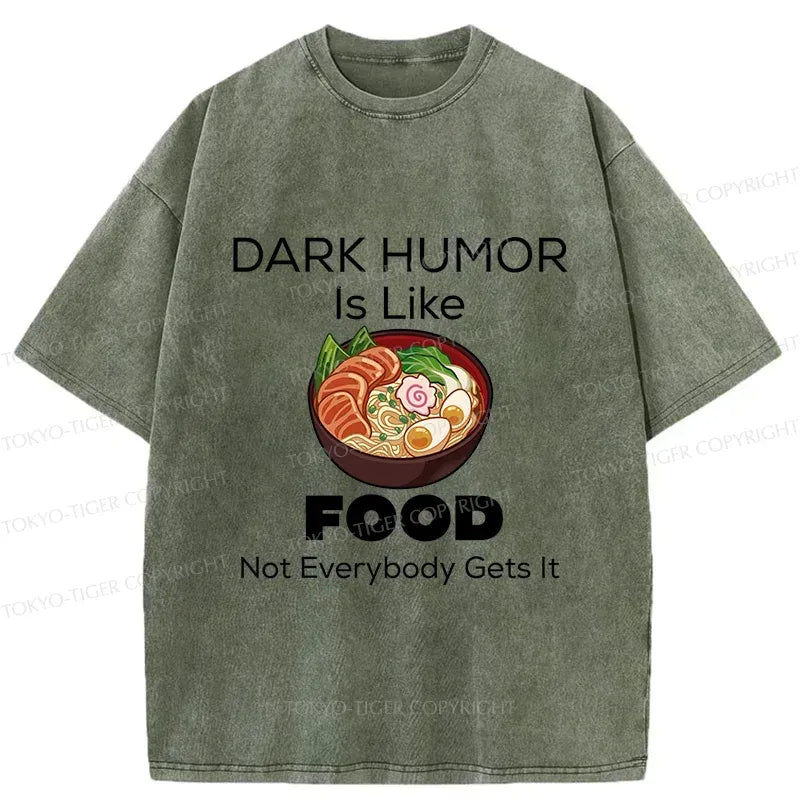 Kyoto-Lion Fun Of Black Humor Washed T-Shirt
