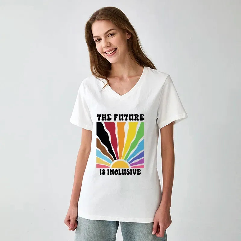 Kyoto-Lion Pride Future Is Inclusive V-Neck Classic T-Shirt