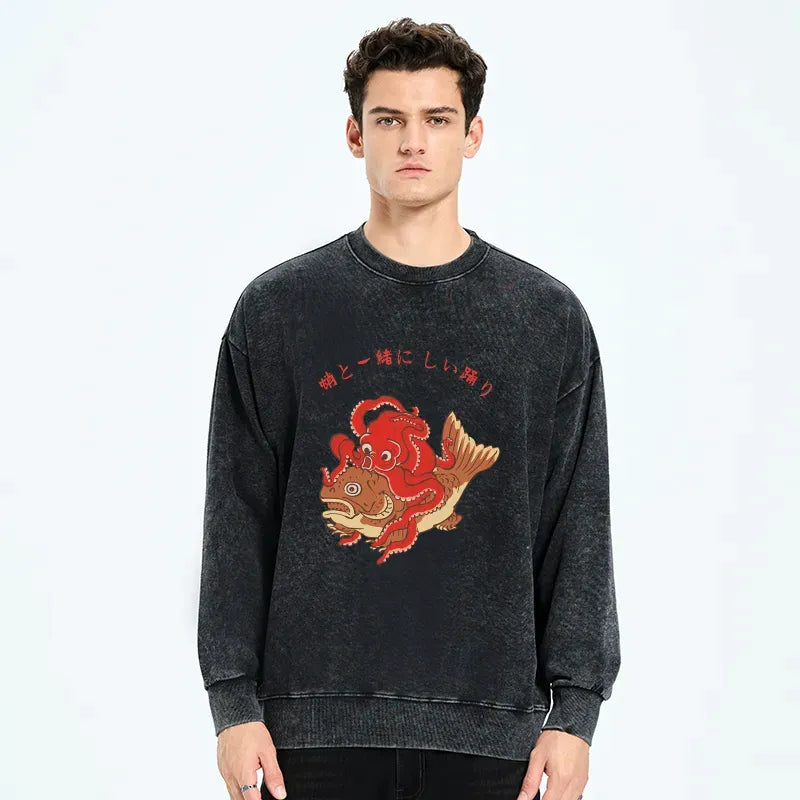 Unisex Washed Sweatshirt with Free Shipping