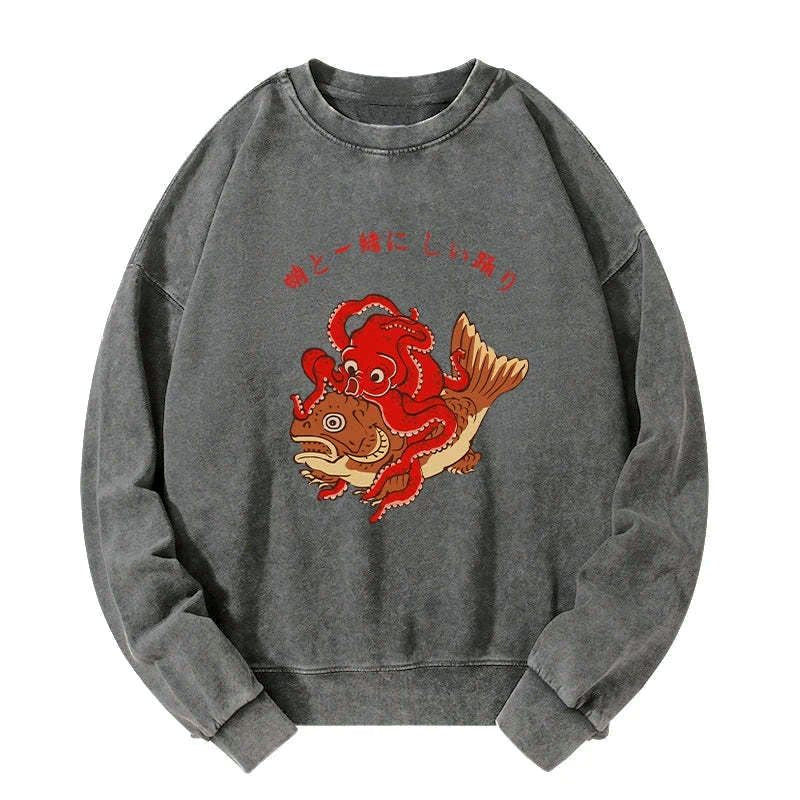 Unisex Washed Sweatshirt with Free Shipping