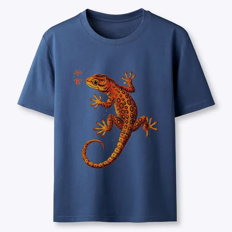Retro Gecko T-Shirt for Daily Wear