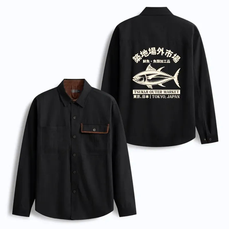 Japanese corduroy work jacket for men