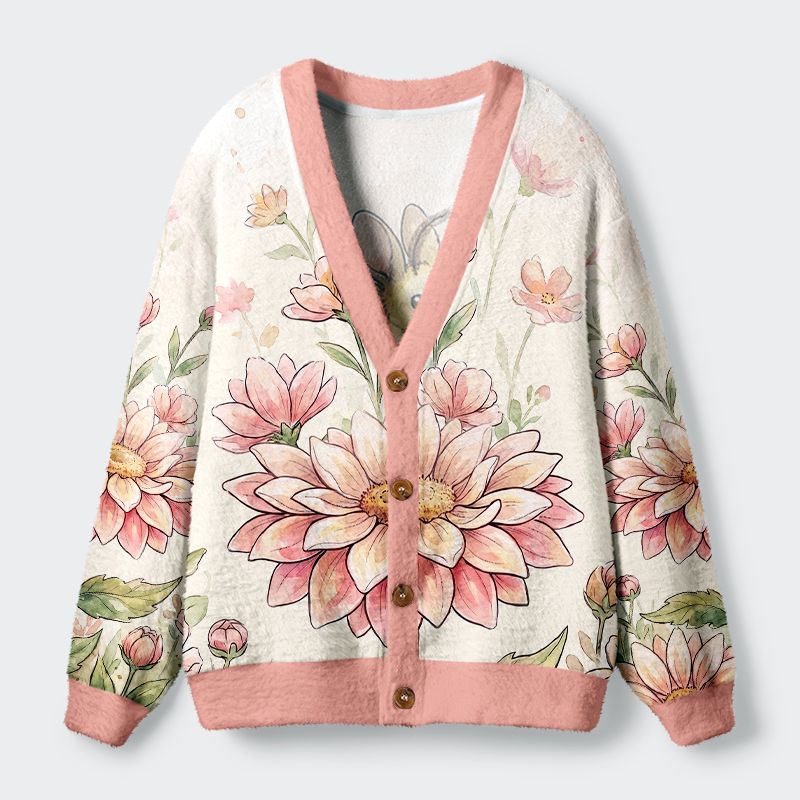 Kyoto-Lion Funny Bunny Bee, I Don’t Push Myself Today Ugly Cardigan Sweater