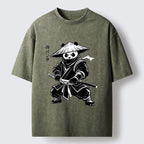 Kyoto-Lion Samurai Panda Washed T-Shirt