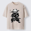 Kyoto-Lion Samurai Panda Washed T-Shirt