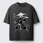Kyoto-Lion Samurai Panda Washed T-Shirt