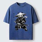 Kyoto-Lion Samurai Panda Washed T-Shirt