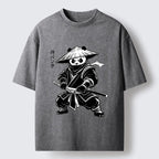 Kyoto-Lion Samurai Panda Washed T-Shirt