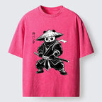 Kyoto-Lion Samurai Panda Washed T-Shirt