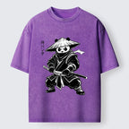 Kyoto-Lion Samurai Panda Washed T-Shirt