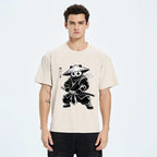 Kyoto-Lion Samurai Panda Washed T-Shirt
