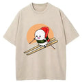 Kyoto-Lion Sushi Goes Skiing Washed T-Shirt