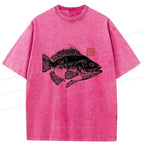 Kyoto-Lion Fish Rubbing Washed T-Shirt