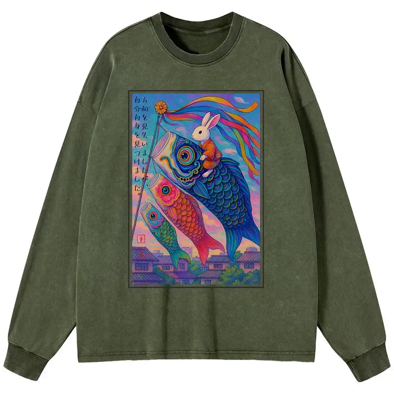 Trendy Japanese Art Long Sleeve T-Shirt