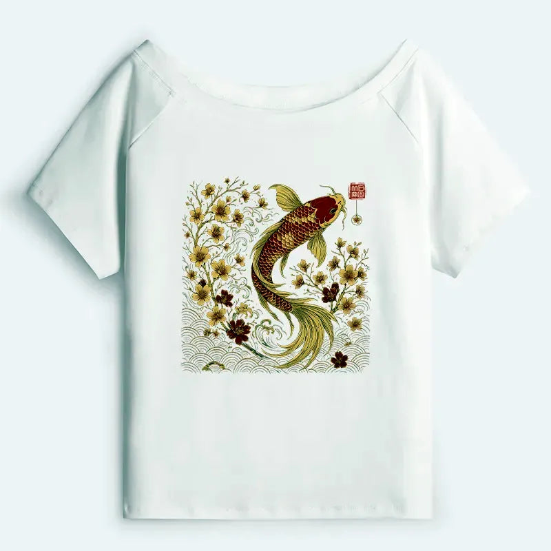 Japanese Off Shoulder Tee for Daily Wear