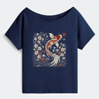 Vintage Sakura Koi T-Shirt for Summer