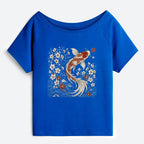 Vintage Sakura Koi T-Shirt for Summer