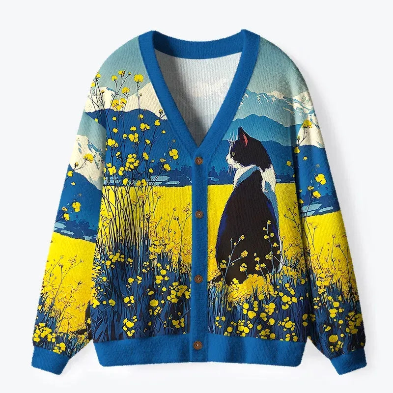 Vintage ugly cat sweater for summer