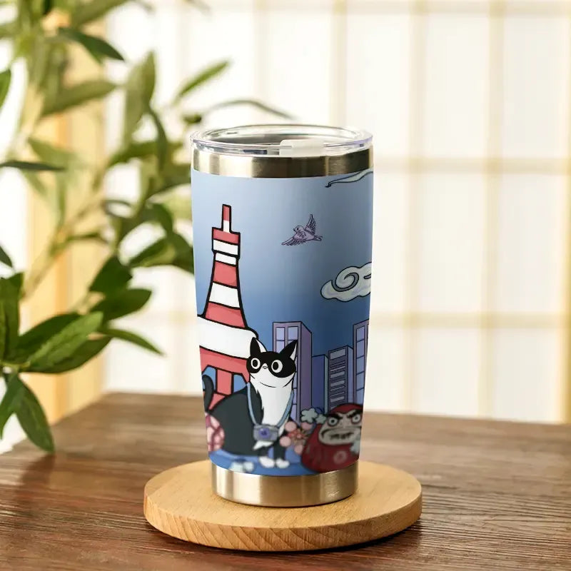 Kyoto-Lion Tokyo Tower Cat 20oz Tumbler