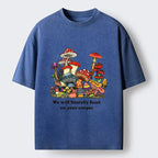 Kyoto-Lion Wild Mushroom Dark Humor Funny Meme Washed T-Shirt